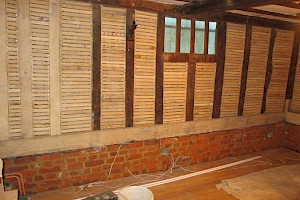 Lath and plaster restoration in Historic Building Suffolk